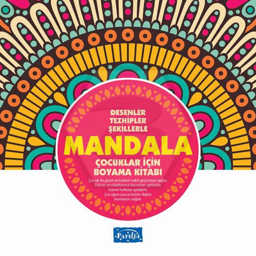 Mandala - Çocuklar İçin Boyama Kitabı - Pembe