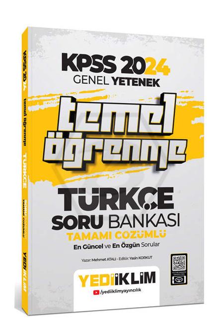 2024 KPSS Türkçe Temel Öğrenme Soru Bankası Çözümlü