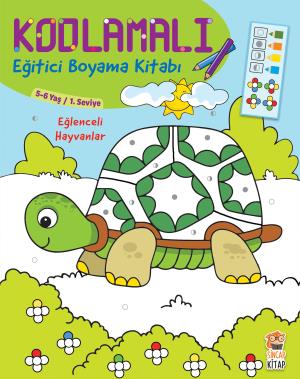 Kodlamalı Eğitici Boyama Kitabı - Eğlenceli Hayvanlar