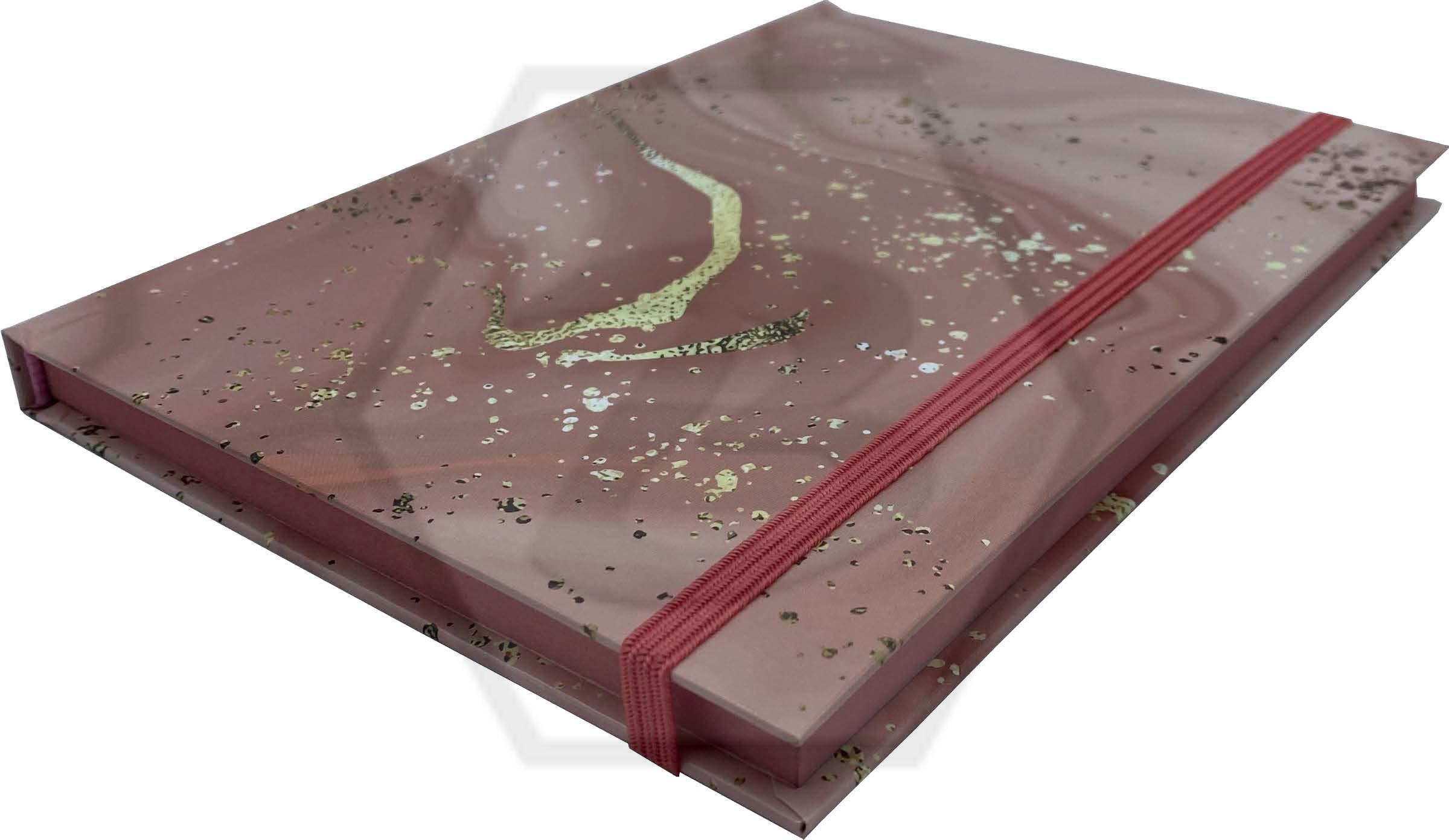 Pembe Mermer Çizgisiz Defter