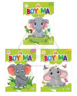 Fil Boyama Seti (3 Kitap Takım)