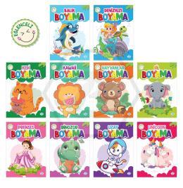 Eğlenceli Boyama Seti (10 Kitap Takım)