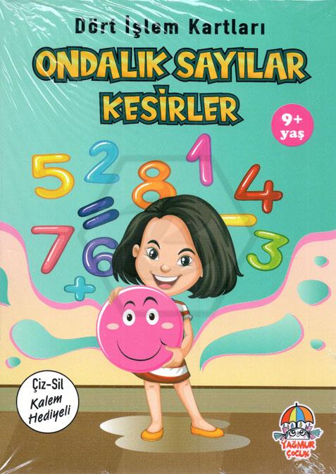 Dört İşlem Kartları-Ondalık Sayılar-Kesirler 9+Yaş