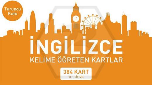 İngilizce Kelime Öğreten Kartlar Turuncu Kutu