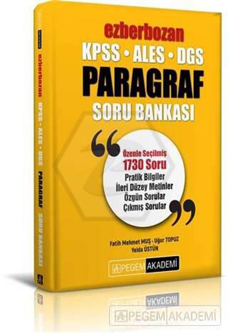 KPSS ALES DGS Ezberbozan Paragraf Soru Bankası    