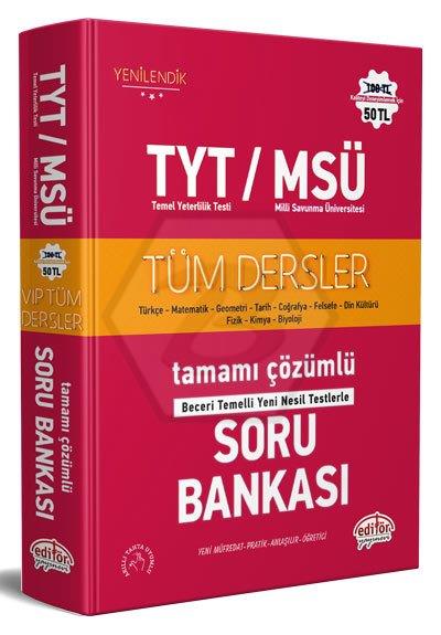 TYT-MSÜ Tüm Dersler Tamamı Çözümlü Soru Bankası