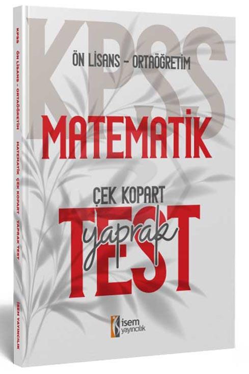 2024 KPSS Önlisans Matematik Çek-Kopart Yaprak Test 