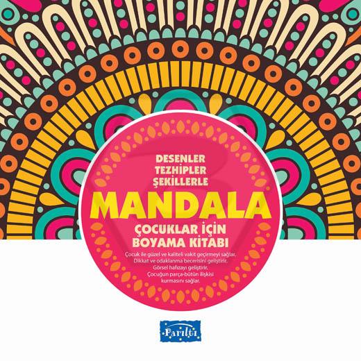 Mandala - Çocuklar İçin Boyama Kitabı - Pembe