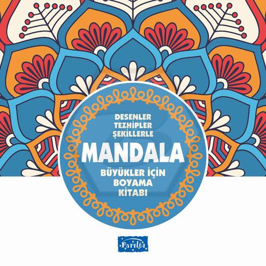 Mandala - Büyükler İçin Boyama Kitabı - Mavi