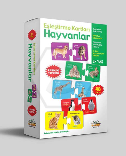 Hayvanlar - Eşleştirme Kartları