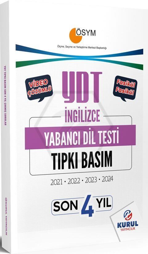 YDT İngilizce Son 4 Yıl Tıpkı Basım Çıkmış Sorular ve Video Çözümleri