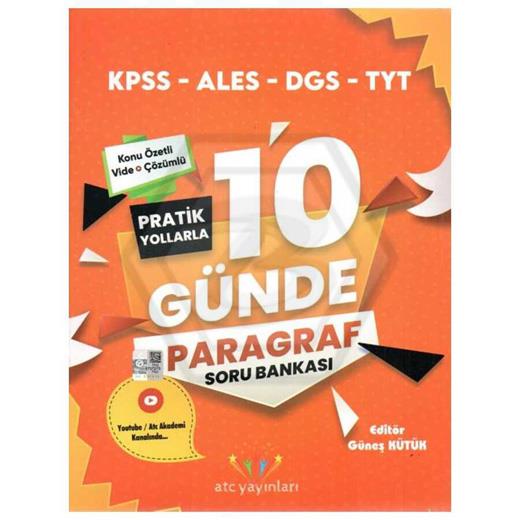 KPSS ALES DGS TYT 10 Günde Paragraf Soru Bankası