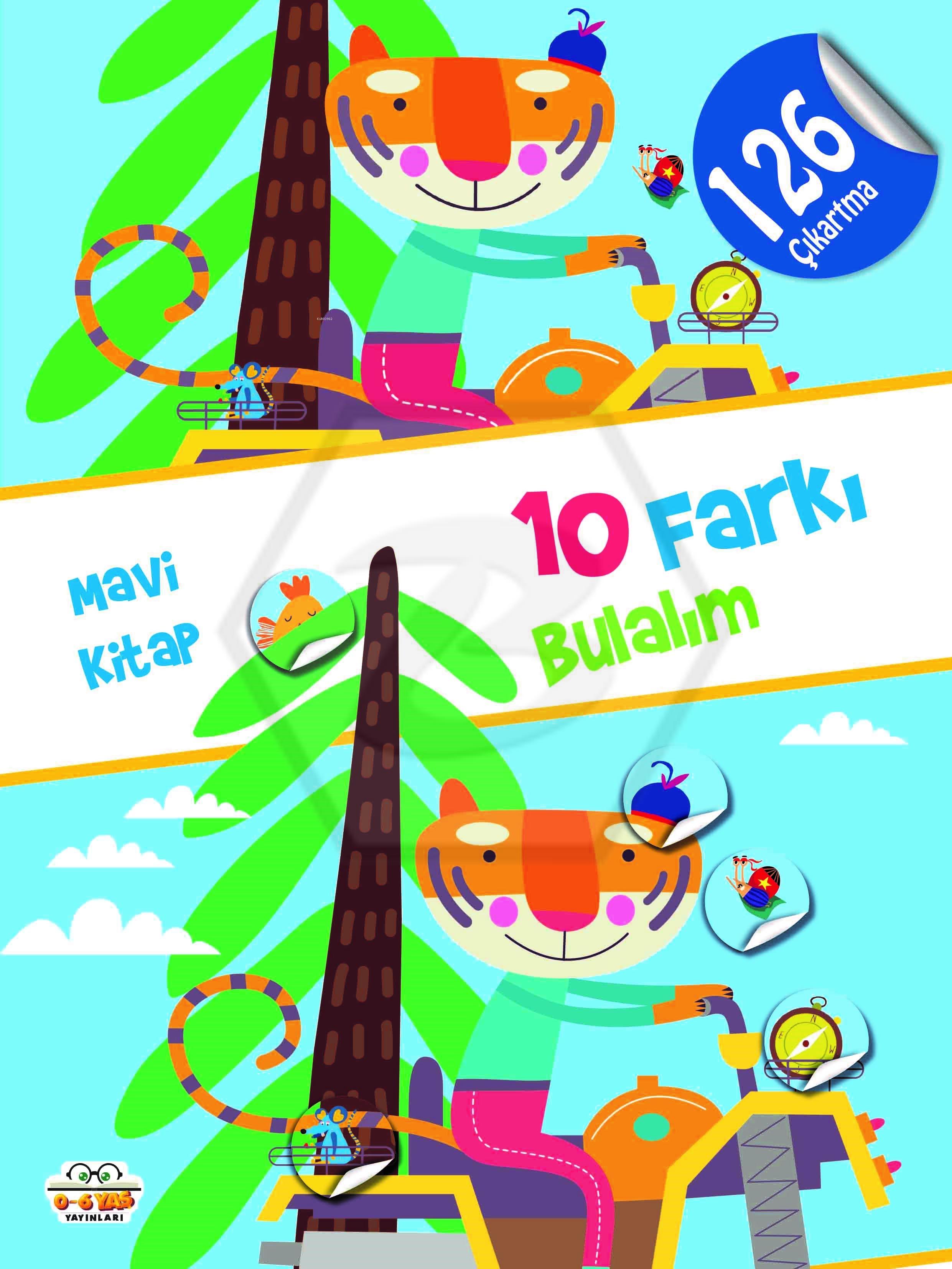 10 Farkı Bulalım - Mavi Kitap
