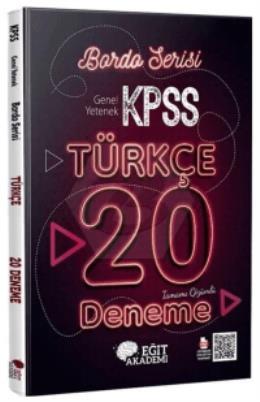 KPSS Türkçe Tamamı Çözümlü 20 Bordo Deneme Sınavı