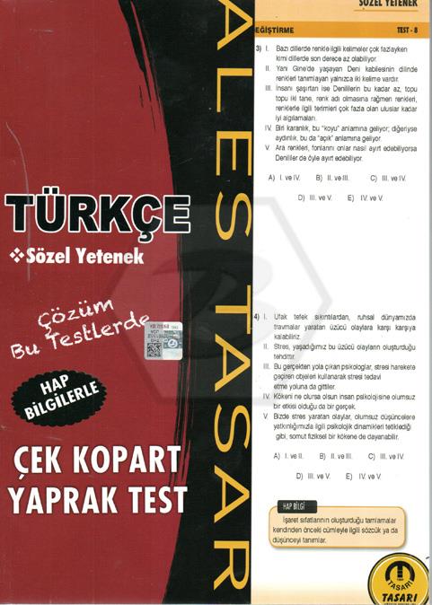 ALES Sözel Yetenek Yaprak Test