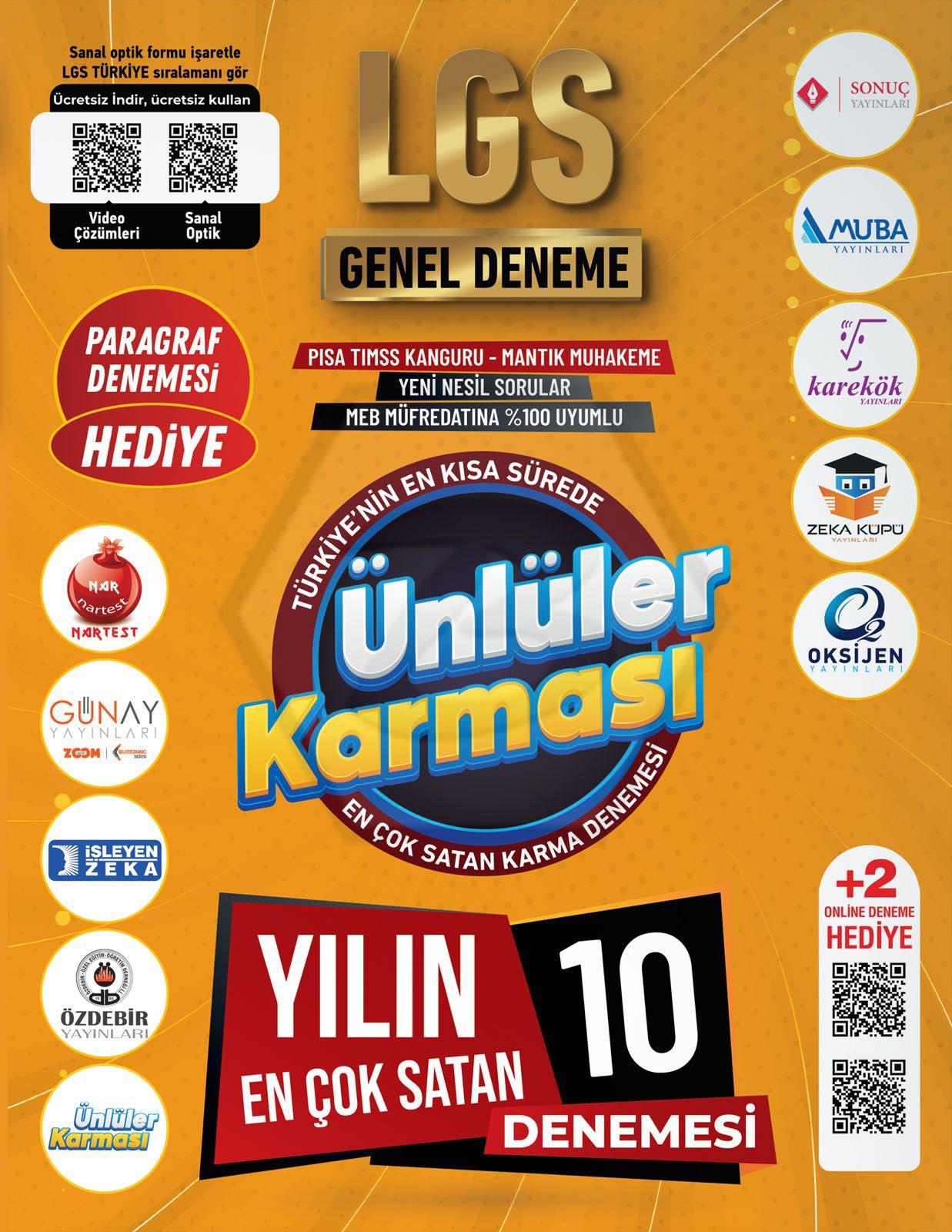 8.Sınıf LGS Ünlüler Karması 10’lu Deneme
