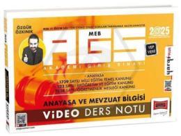 2025 MEB-AGS Anayasa ve Mevzuat Bilgisi Video Ders Notu