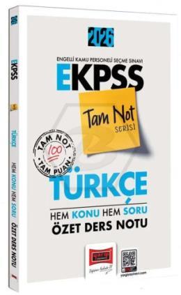 2026 EKPSS Türkçe Hem Konu Hem Soru Özet Ders Notu Tam Not Serisi