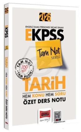 2026 EKPSS Tarih Hem Konu Hem Soru Özet Ders Notu Tam Not Serisi