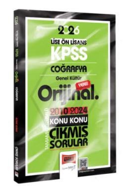 2026 KPSS Lise-Önlisans Coğrafya Orijinal 2010-2024 Konu Konu Çıkmış Sorular