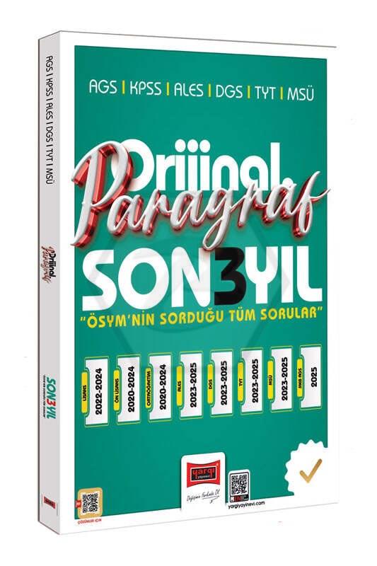 2026 KPSS AGS ALES DGS TYT MSÜ Orijinal Paragraf Son 3 Yıl Çıkmış Sorular