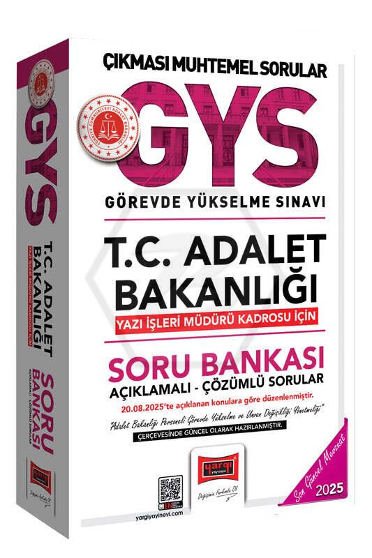 2025 T.C Adalet Bakanlığı Yazı İşleri Müdürü Kadrosu İçin Soru Bankası (Güncel Baskı)