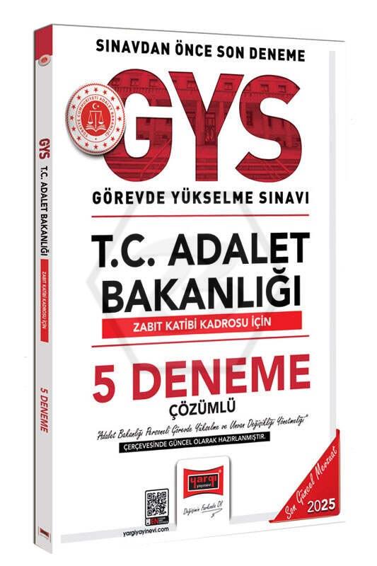 2025 T.C. Adalet Bakanlığı Zabıt Katibi Kadrosu İçin Çözümlü 5 Deneme