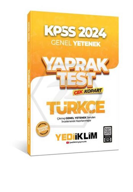 2024 KPSS Genel Yetenek Türkçe Çek Kopart Yaprak Test