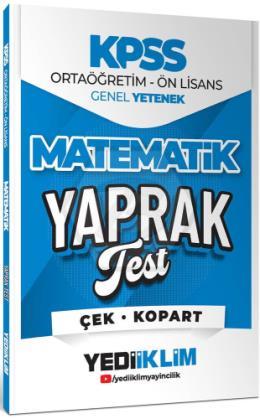 2026 KPSS Ortaöğretim Önlisans Matematik Çek Kopart Yaprak Test