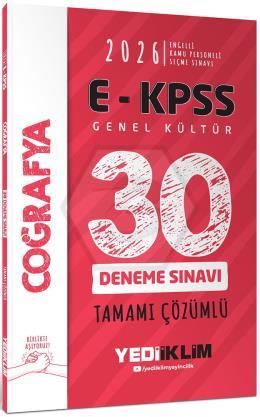 2026 EKPSS Tüm Adaylar İçin Genel Kültür Coğrafya Tamamı Çözümlü 30 Deneme Sınavı