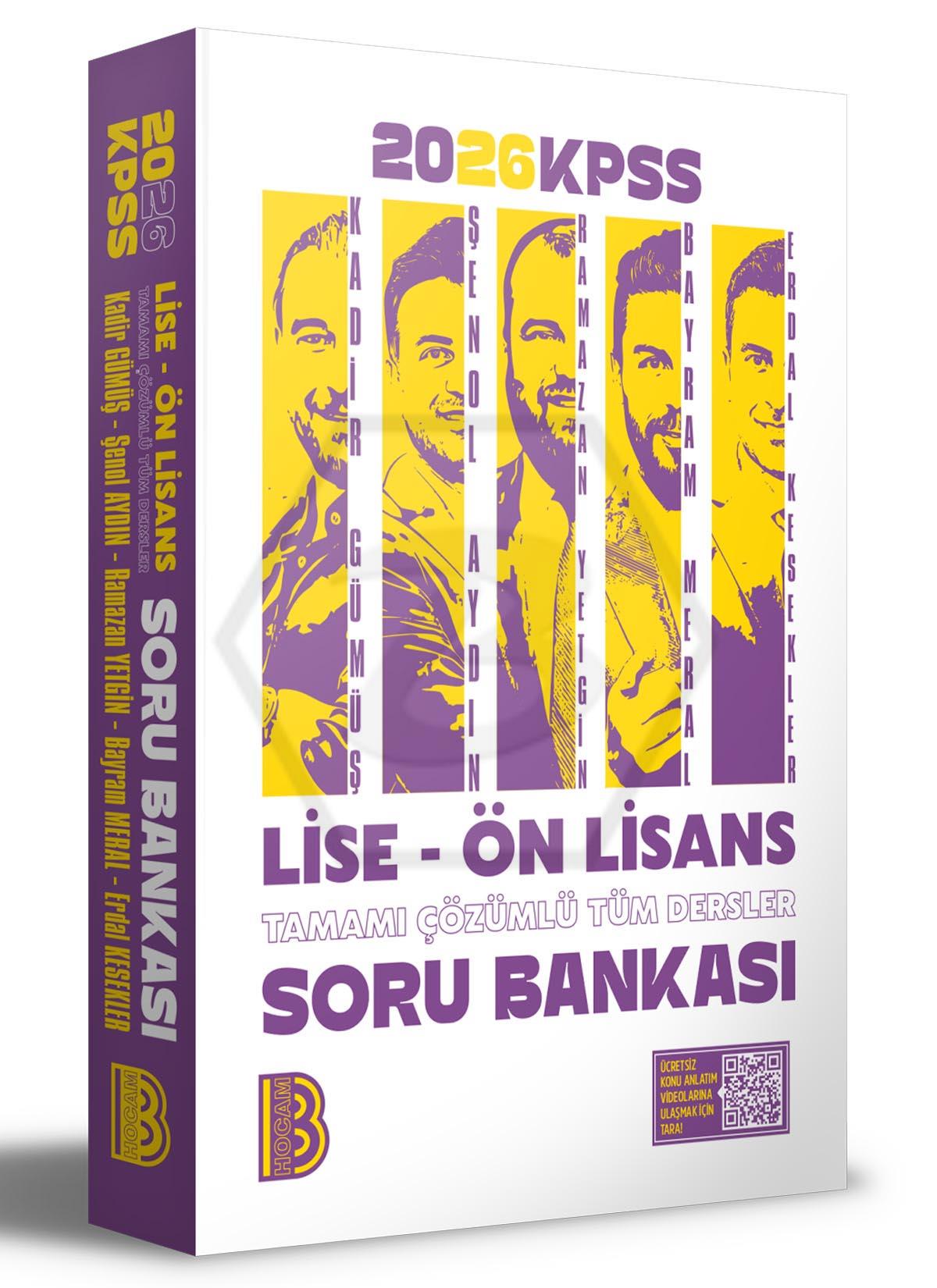 2026 Lise - Ön Lisans Tamamı Çözümlü Tüm Dersler Soru Bankası