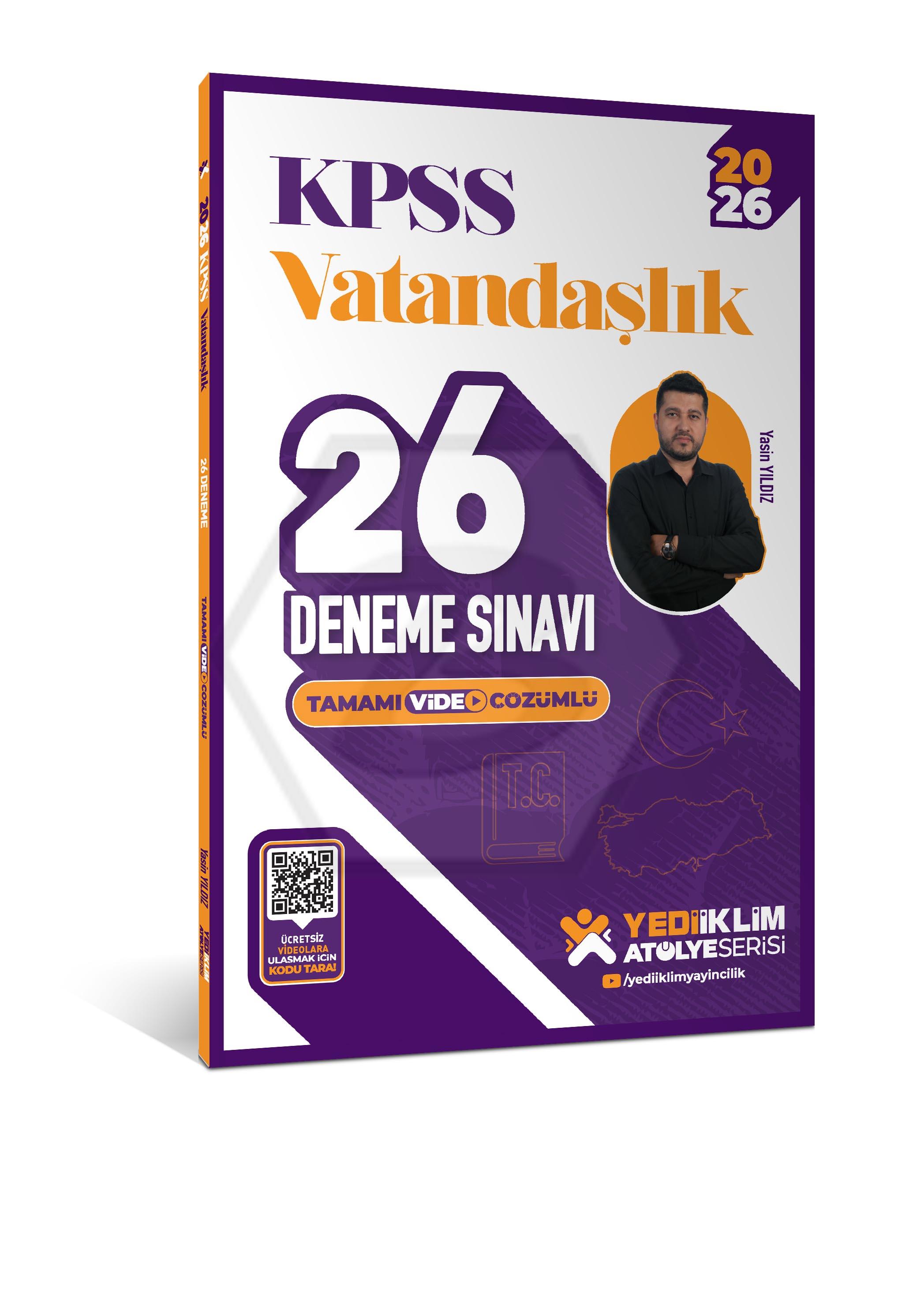 2026 KPSS Vatandaşlık Tamamı Video Çözümlü 26 Deneme Sınavı
