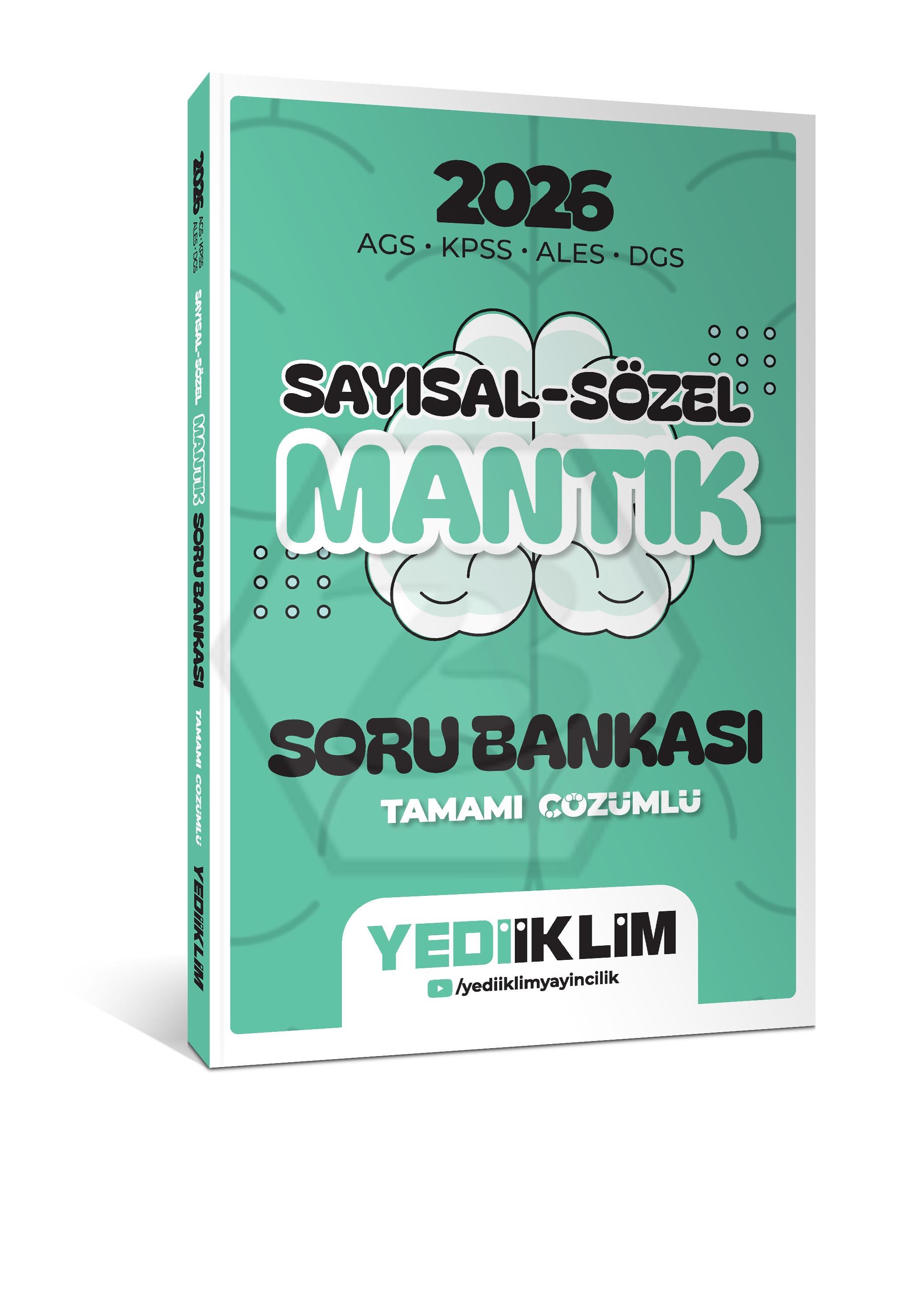 2026 AGS KPSS ALES DGS Sayısal Sözel Mantık Tamamı Çözümlü Soru Bankası