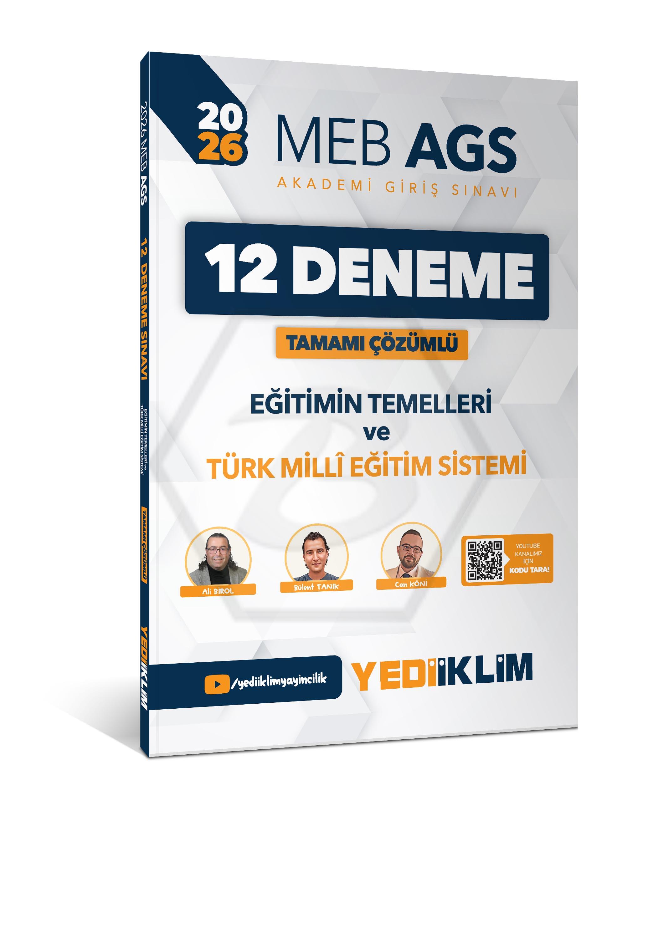 2026 MEB AGS Eğitimin Temelleri Ve Türk Milli Eğitim Sistemi Tamamı Çözümlü 12 Deneme
