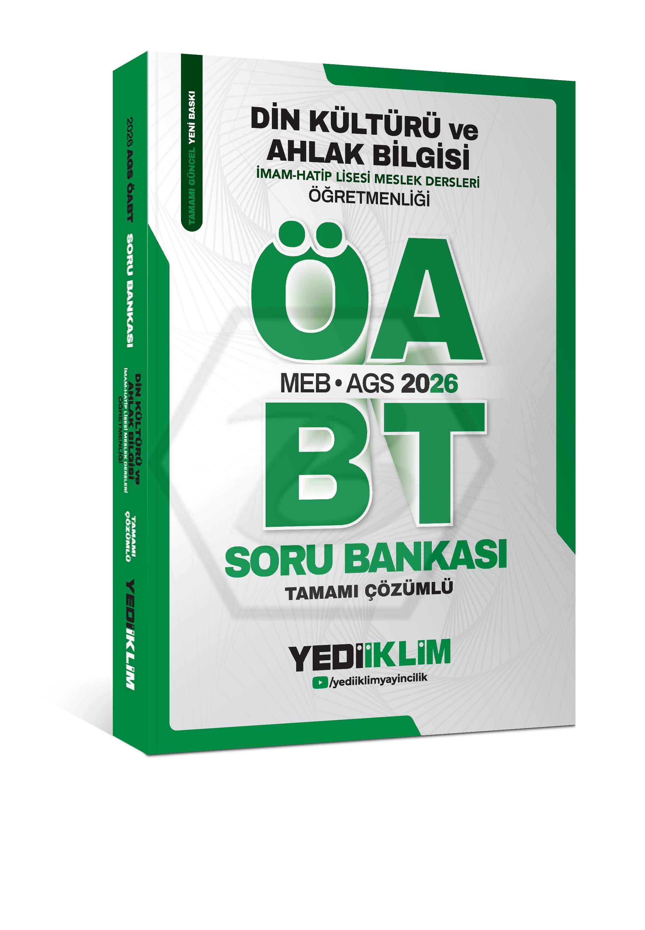 2026 MEB AGS ÖABT Din Kültürü Ve Ahlak Bilgisi Öğretmenliği  Tamamı Çözümlü Soru Bankası
