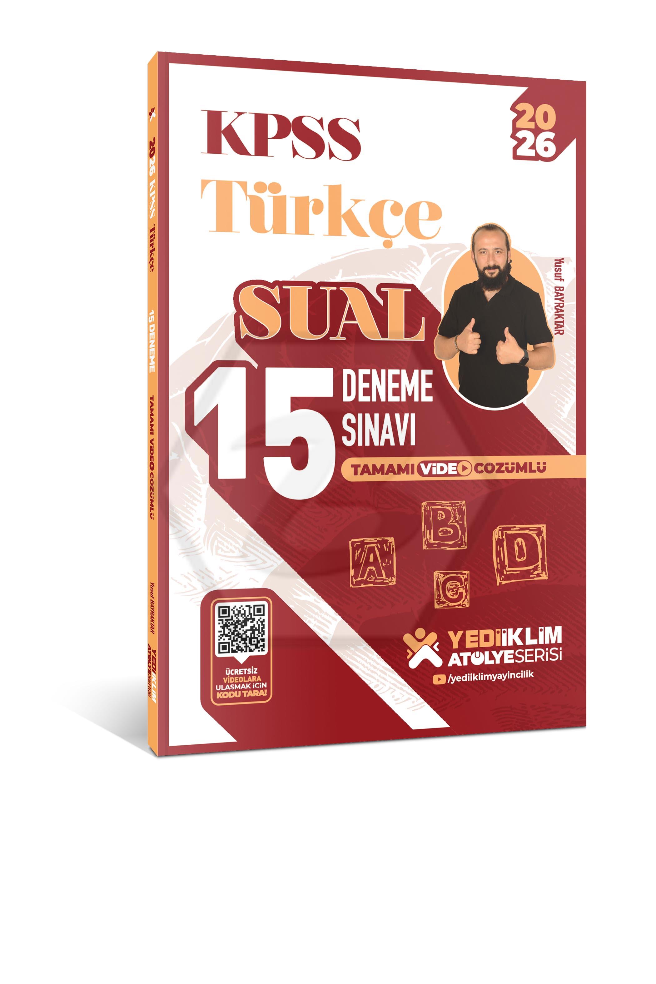 2026 KPSS Atölye Serisi Türkçe Sual Tamamı Video Çözümlü 15 Deneme Sınavı