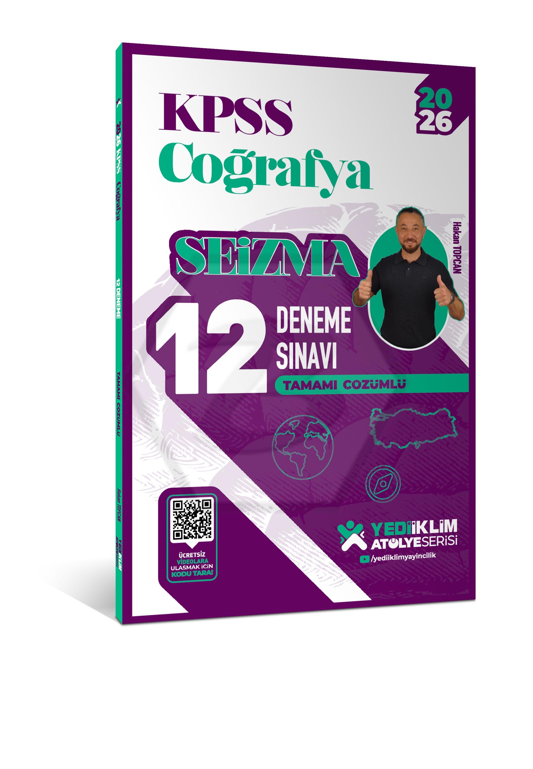 2026 KPSS Atölye Serisi Coğrafya Seizma Tamamı Çözümlü 12 Deneme Sınavı