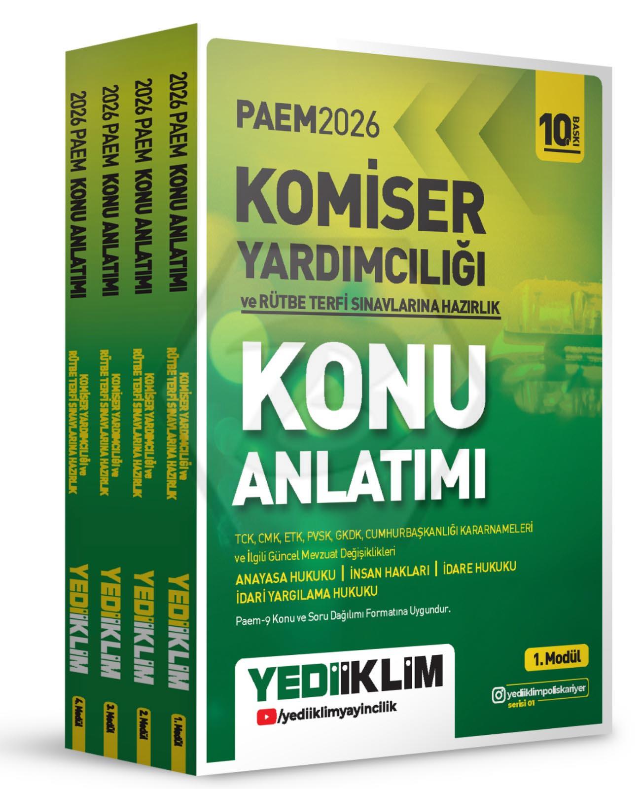 2026 PAEM Komiser Yardımcılığı ve Rütbe Terfi Sınavlarına Hazırlık Konu Anlatımı Seti 4 Modül