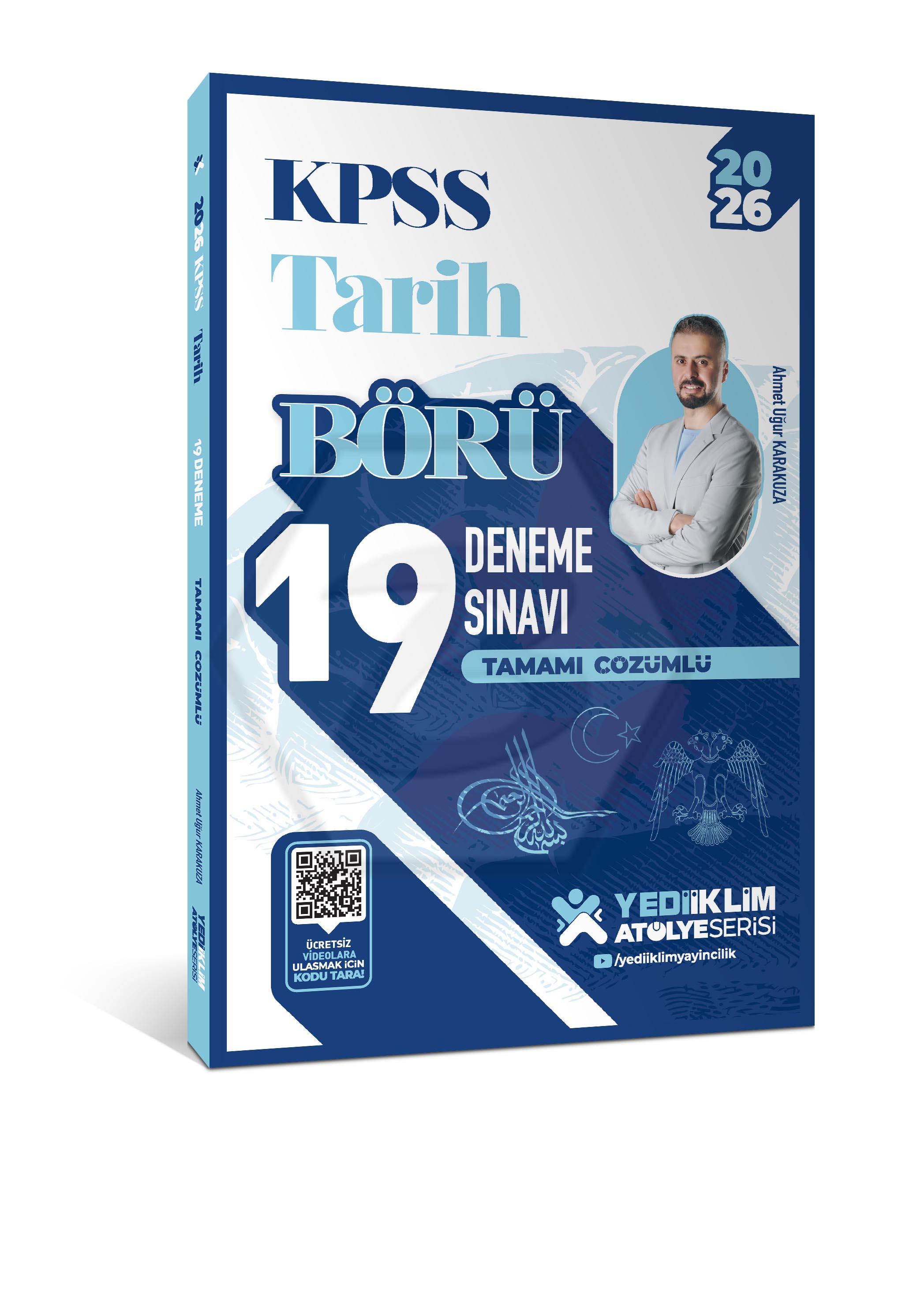 2026 KPSS Börü Tarih Tamamı Çözümlü 19 Deneme Sınavı