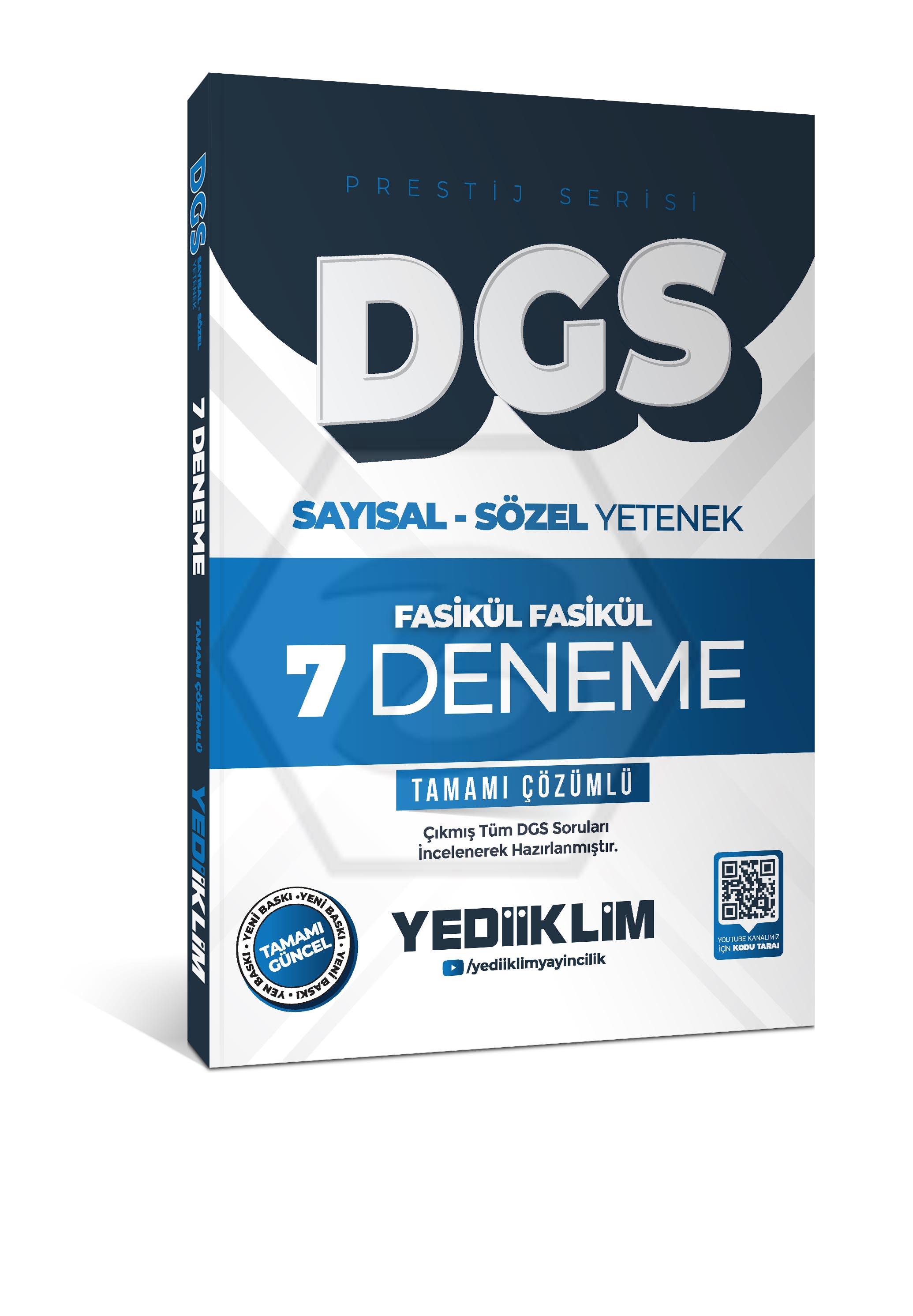 2026 DGS Prestij Serisi Sayısal Sözel Yetenek Tamamı Çözümlü Fasikül Fasikül 7 Deneme