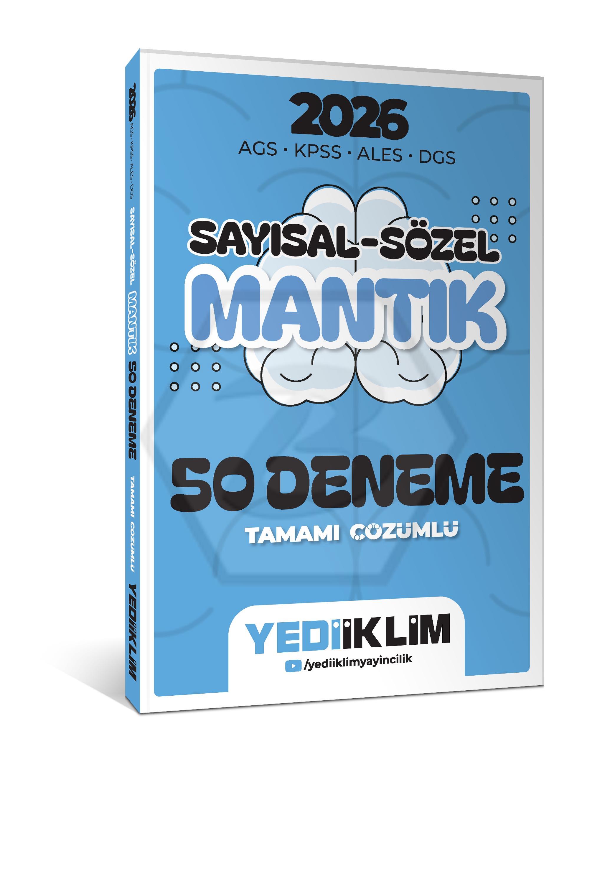 2026 AGS KPSS ALES DGS Sayısal Sözel Mantık Tamamı Çözümlü 50 Deneme