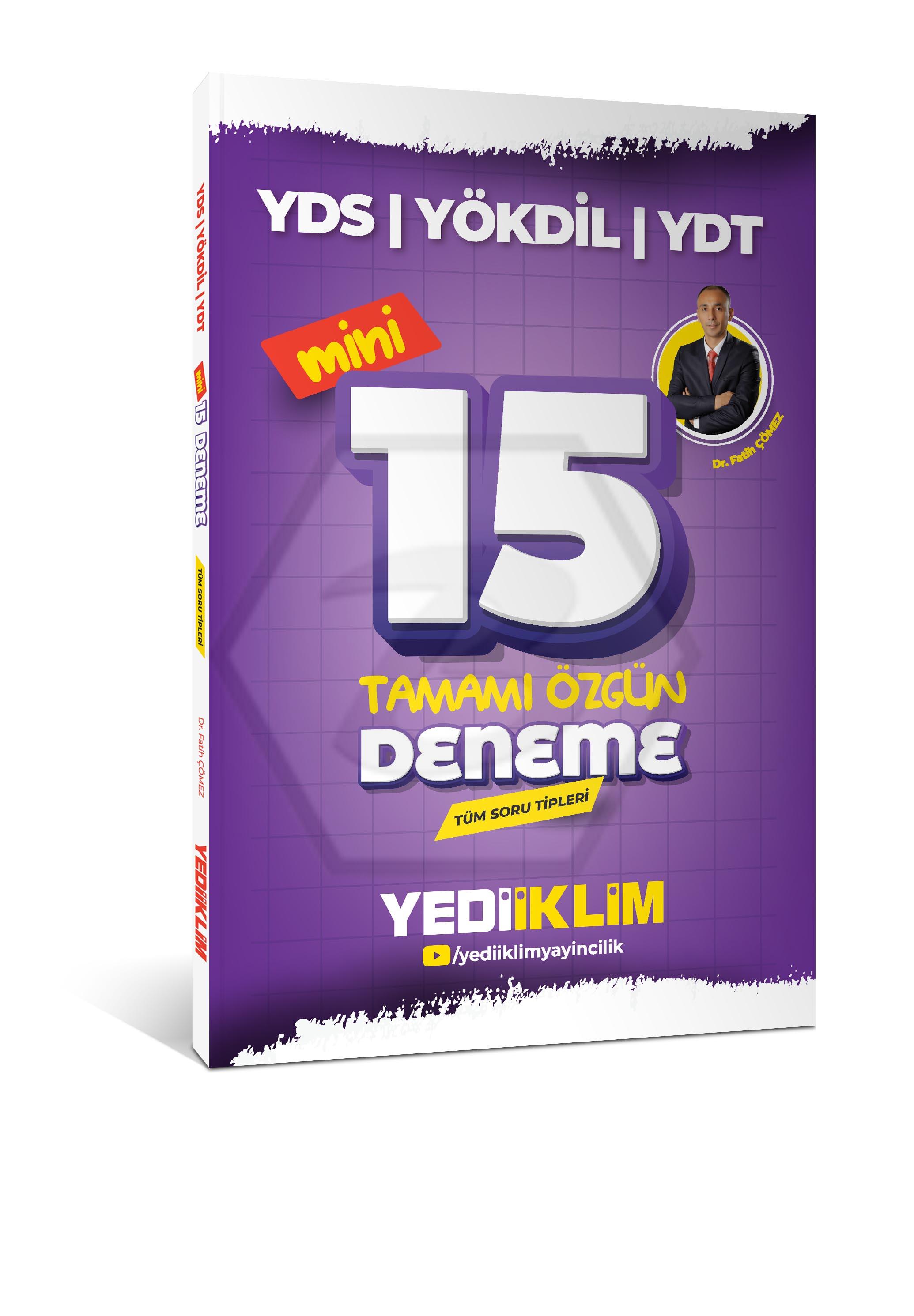 2026 YDS YÖKDİL YDT Tüm Soru Tipleri Tamamı Özgün Mini 15 Deneme