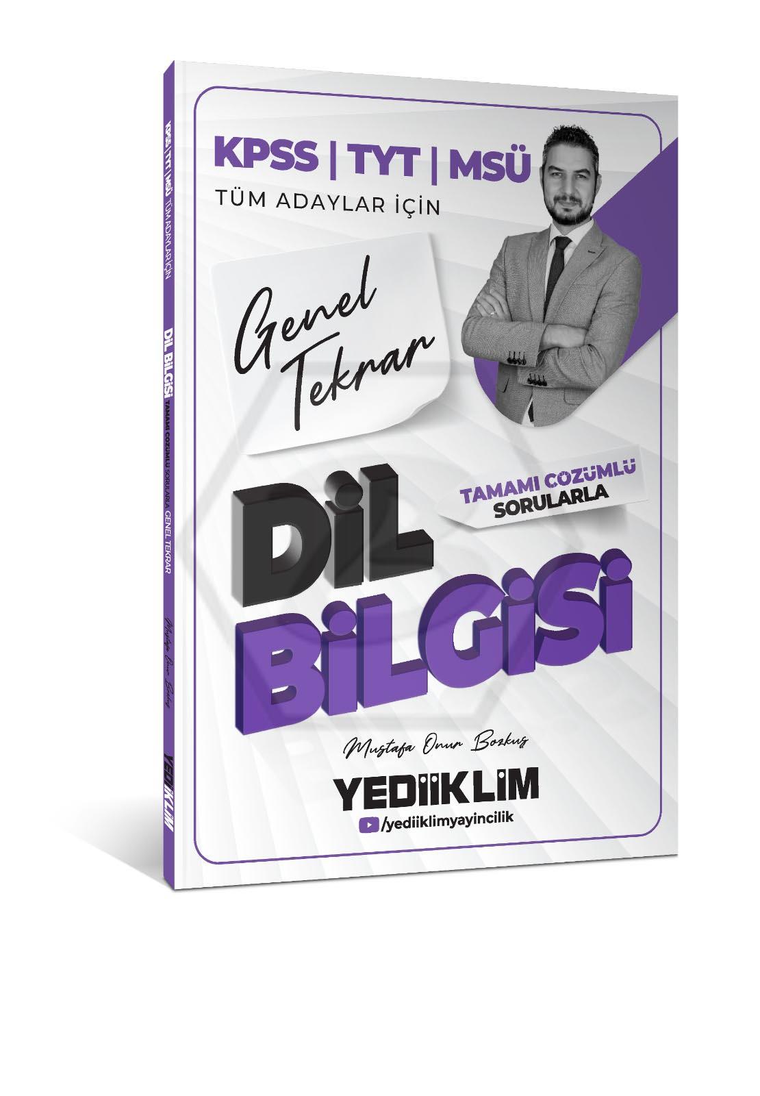 2026 KPSS TYT MSÜ Tüm Adaylar İçin Dil Bilgisi Tamamı Çözümlü Sorularla Genel Tekrar