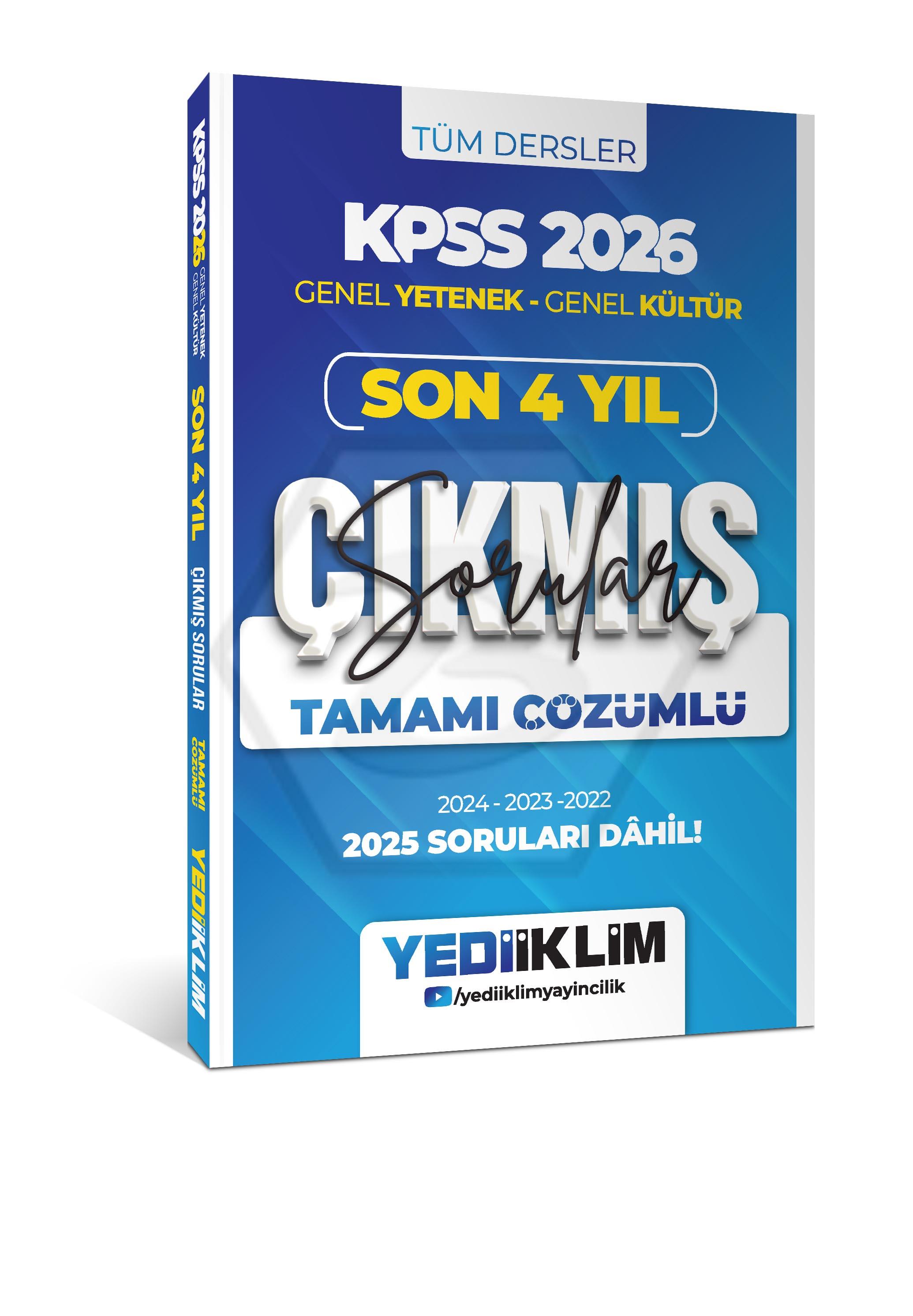 2026 KPSS Genel Yetenek Genel Kültür Son 4 Yıl Tamamı Çözümlü Çıkmış Sorular