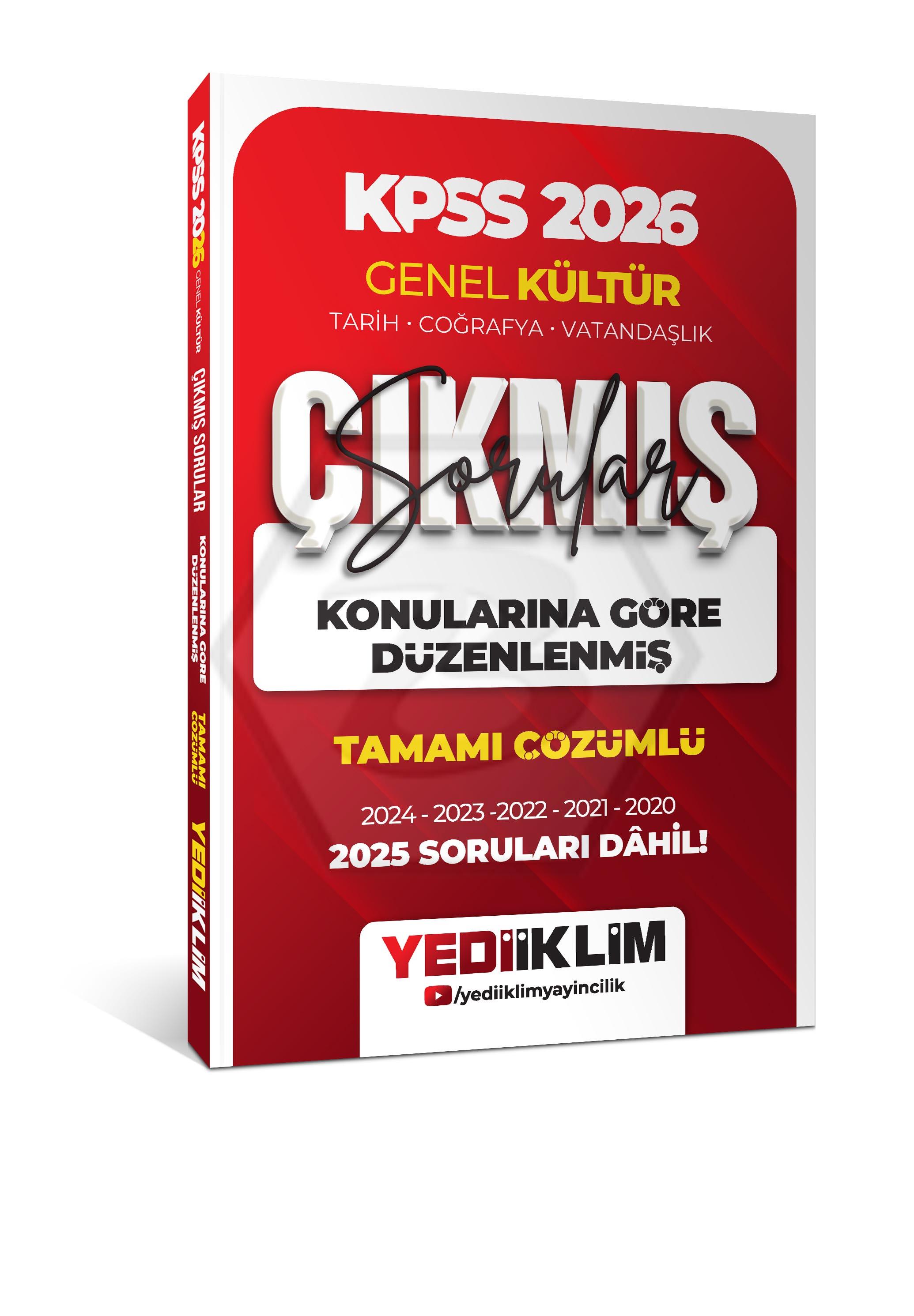 2026 KPSS Genel Kültür Konularına Göre Düzenlenmiş Tamamı Çözümlü Çıkmış Sorular