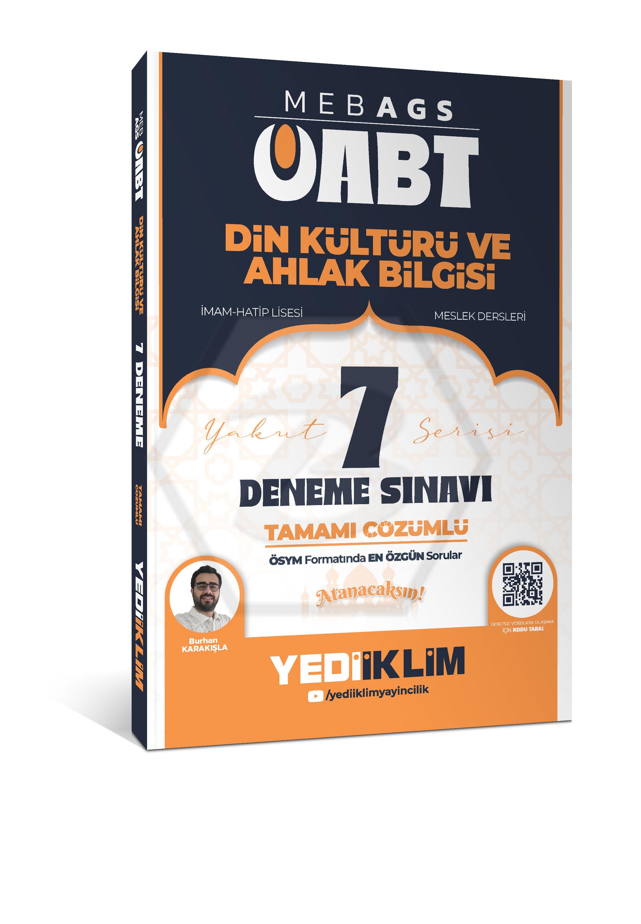 MEB AGS ÖABT Din Kültürü Ve Ahlak Bilgisi Tamamı Çözümlü 7 Deneme Sınavı