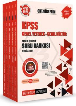 2026 KPSS Genel Yetenek Genel Kültür Ortaöğretim Tamamı Çözümlü Soru Bankası Modüler Set (5 Kitap)