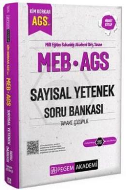 MEB AGS Kim Korkar Sayısal Yetenek Soru Bankası Tamamı Çözümlü