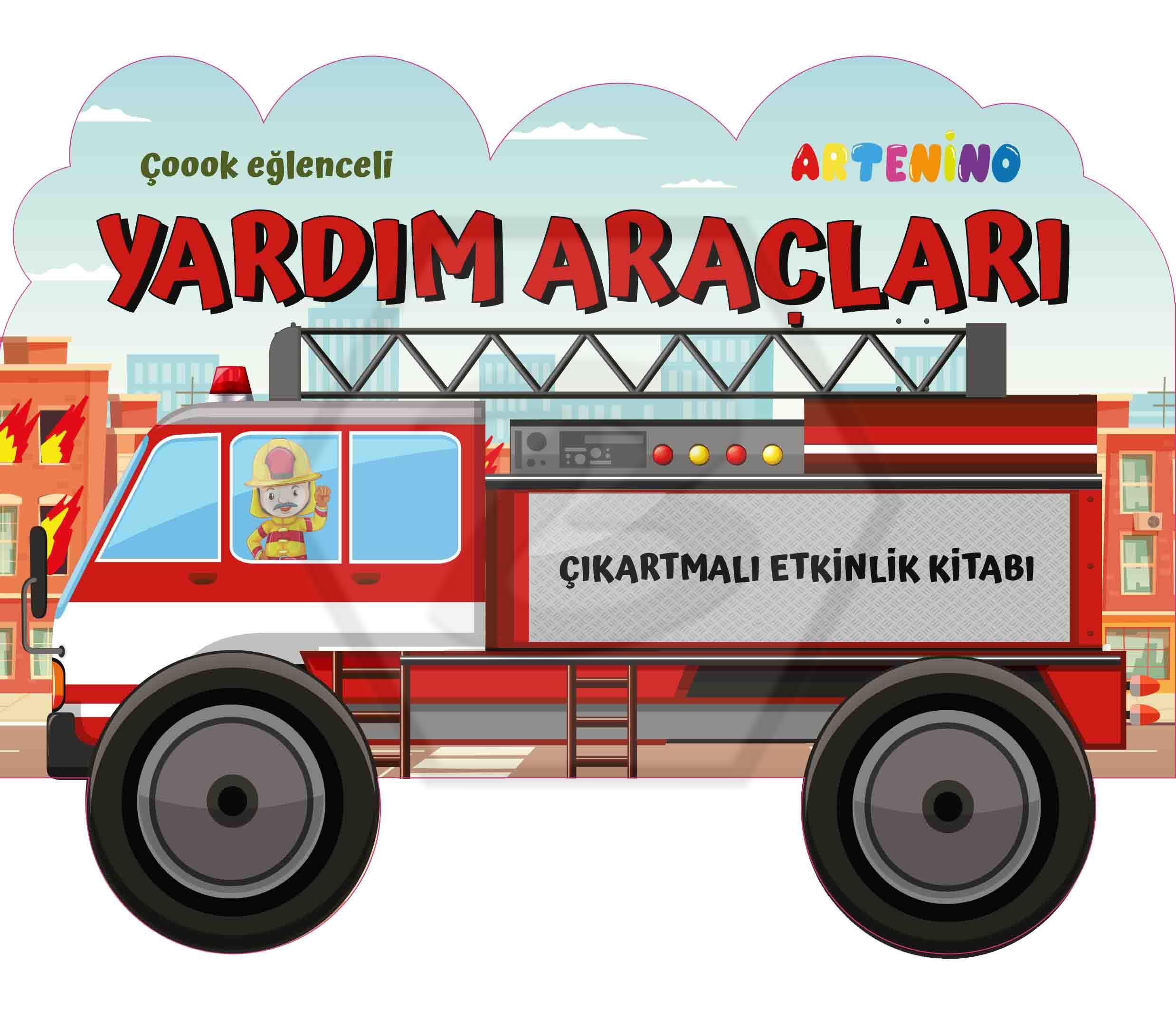 Taşıtlar Serisi Yardım Araçları Çıkartmalı Etkinlik Kitabı