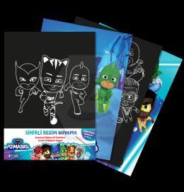 Pjmasks Sihirli Resim Boyama – Ahşap Kalem Hediyeli